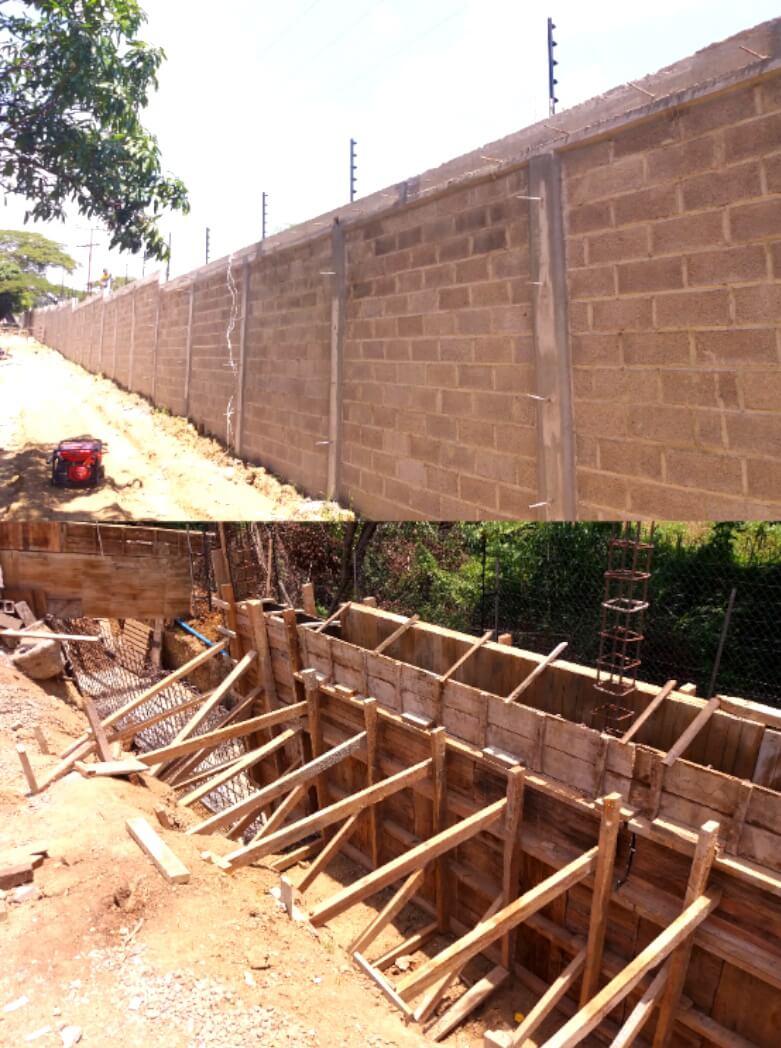 CONSTRUCCIÓN DE PARED PERIMETRAL. PLANTA YARE. PEPSICO