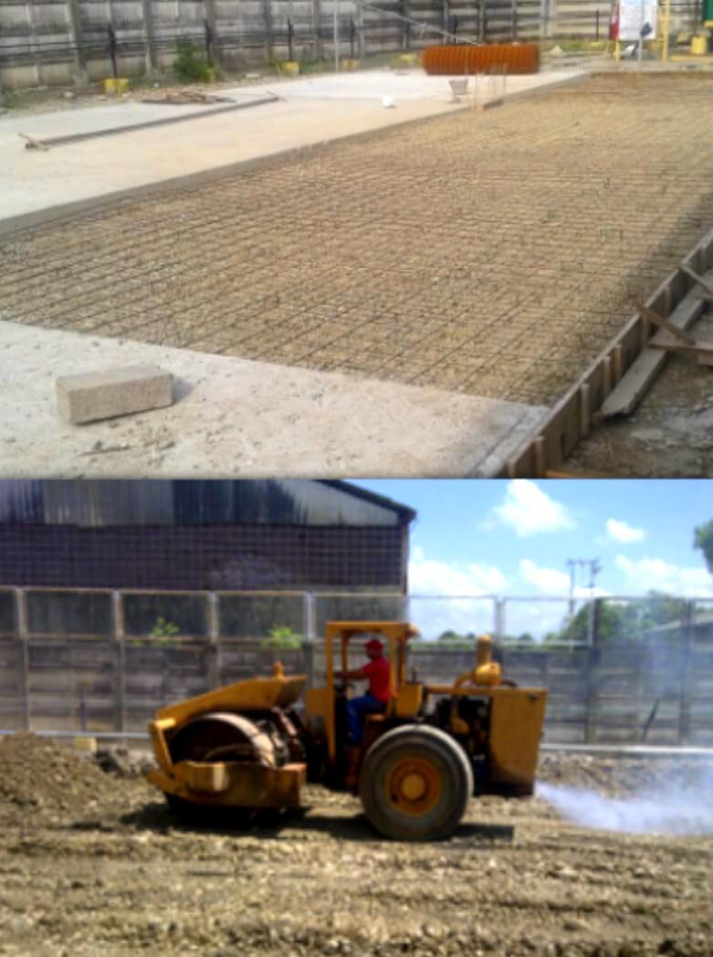 PAVIMENTACIÓN DE LOSAS EXTERNAS SERVIQUIM PLANTA YARE.